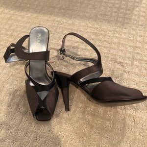 Prada satin high heel sandals